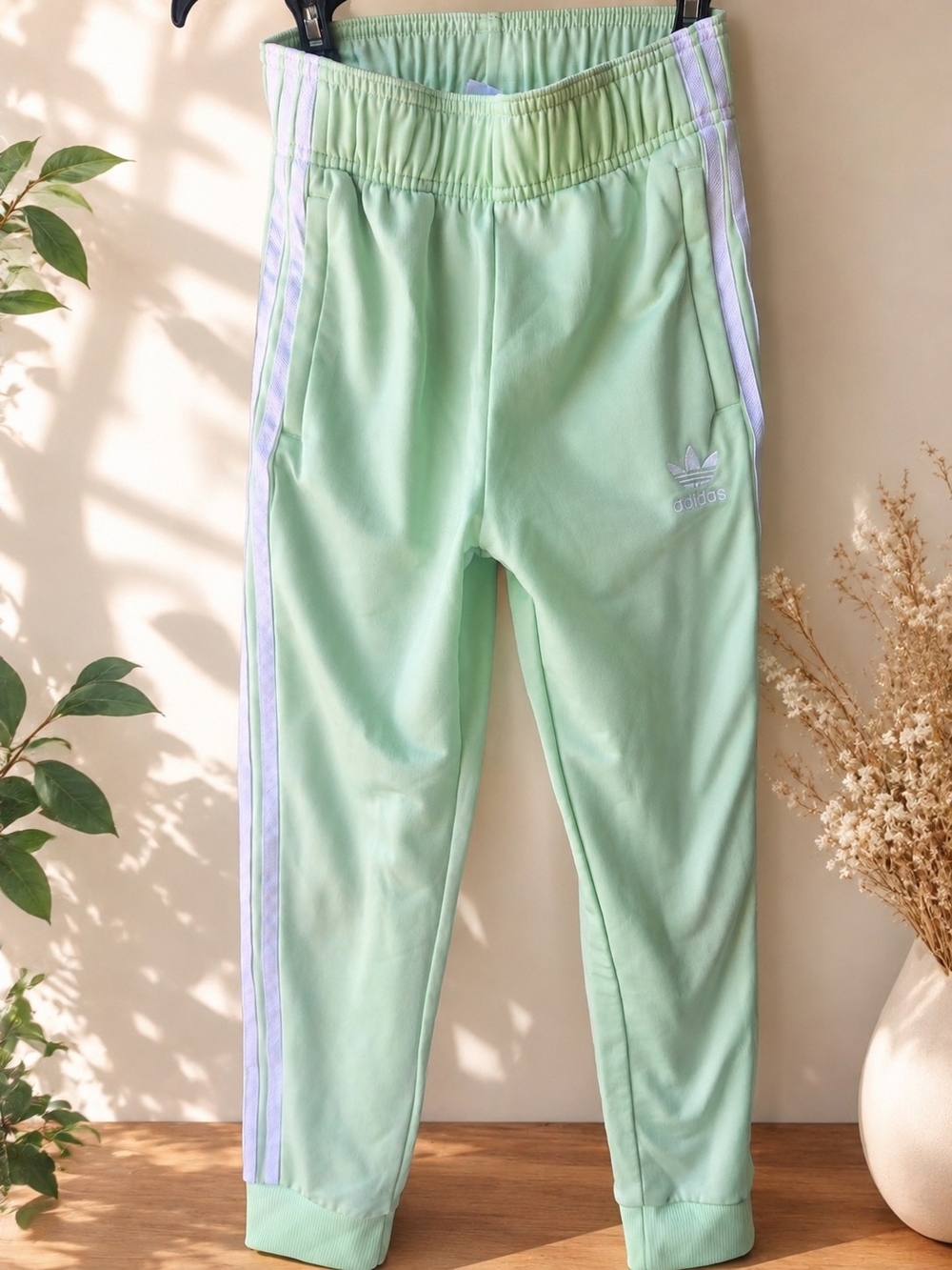 Adidas Kids' Mint Green Track Pants